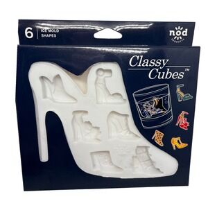 Nod Products Classy Cubes Ice Mold Tray 6 Shoe Shapes Novelty Barware Party Host